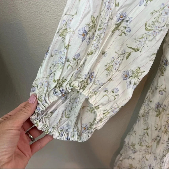 NWOT Brock Collection X H&M Lyocell-blend Dress Floral White Casual Women Small - Picture 6 of 12